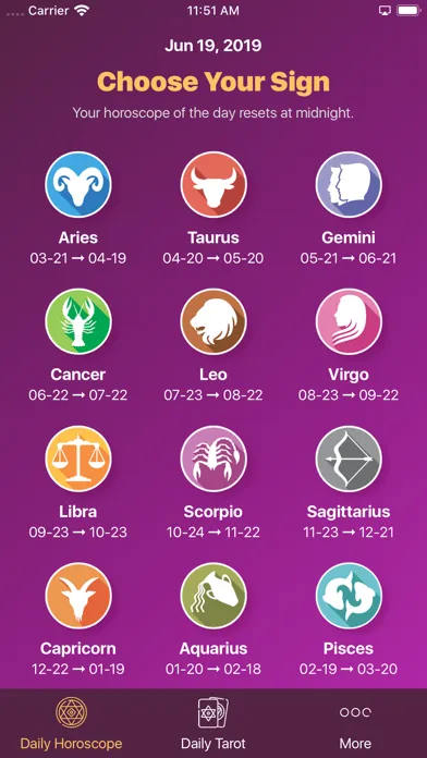 Скриншоты Daily Horoscope - Tarot Reader