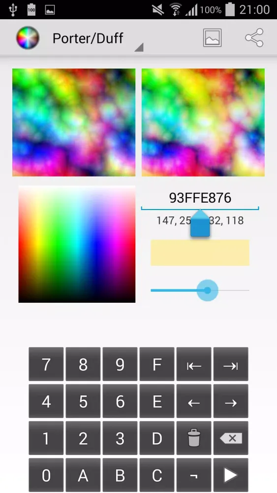 Ảnh chụp màn hình của Color Filters in Android SDK