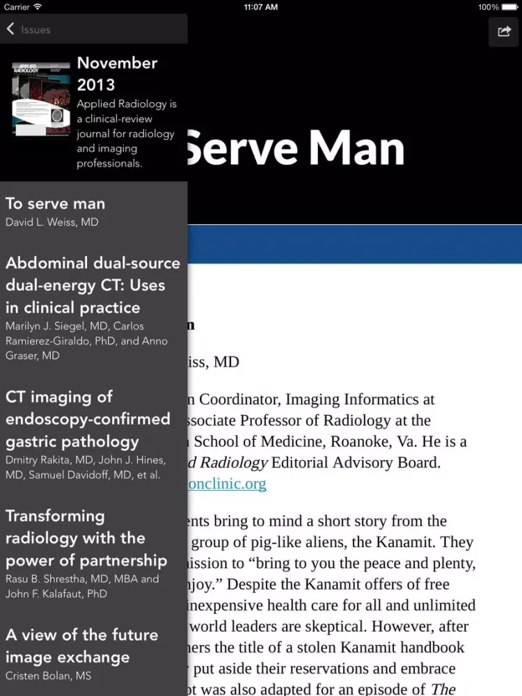 Screenshot di Applied Radiology iPad 
