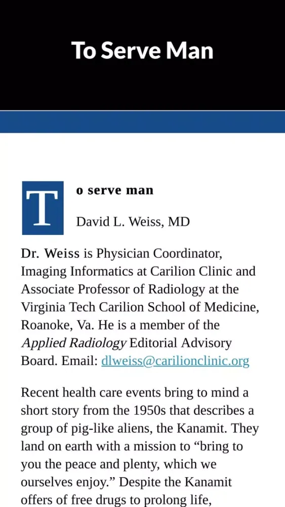 Screenshot di Applied Radiology