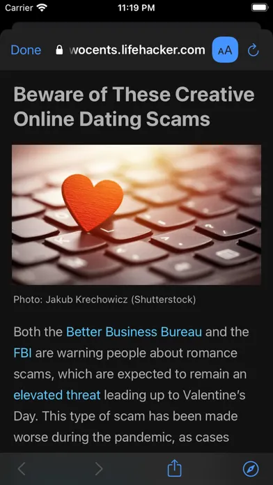 Screenshot di Nera News Reader