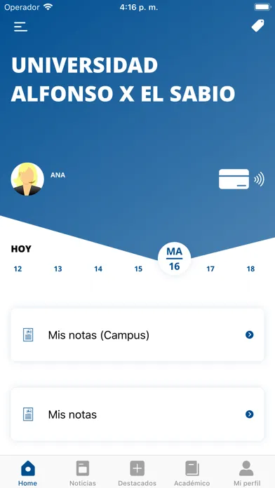 Ảnh chụp màn hình của UAX - U. Alfonso X el Sabio