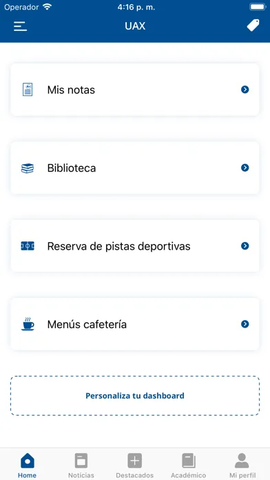 Ảnh chụp màn hình của UAX - U. Alfonso X el Sabio