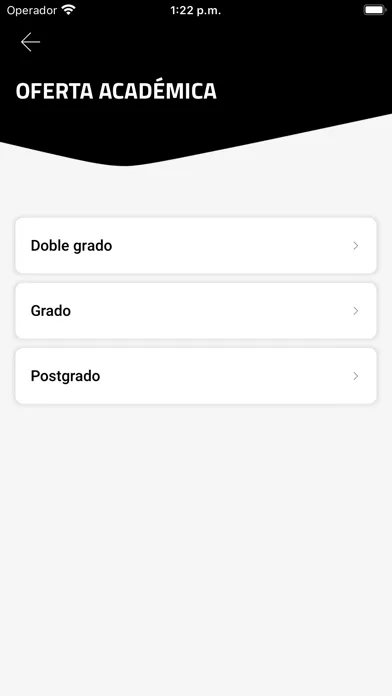 Tangkapan skrin Universidad UNIE