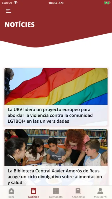 Capturas de pantalla de URV - Univ. Rovira i Virgili