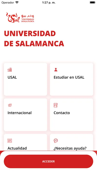 Capturas de pantalla de USAL App Universidad Salamanca