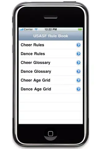Capturas de tela do USASF Rule Book