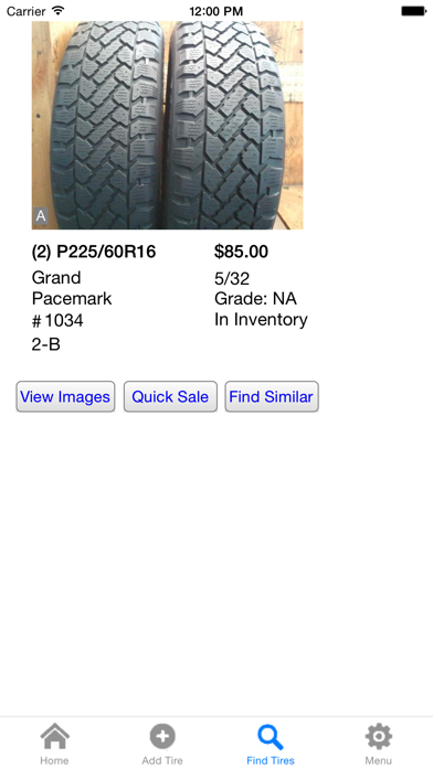 Captures d'écran de Tire Shop Inventory Control