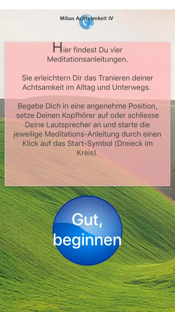 MiBas Achtsamkeit Meditationen سکرین شاٹس