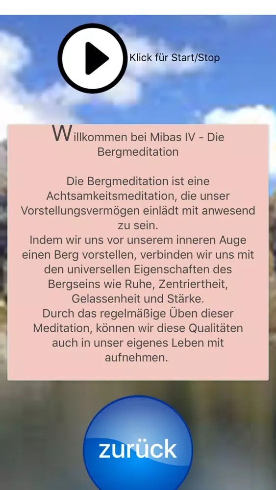 MiBas Achtsamkeit Meditationen سکرین شاٹس