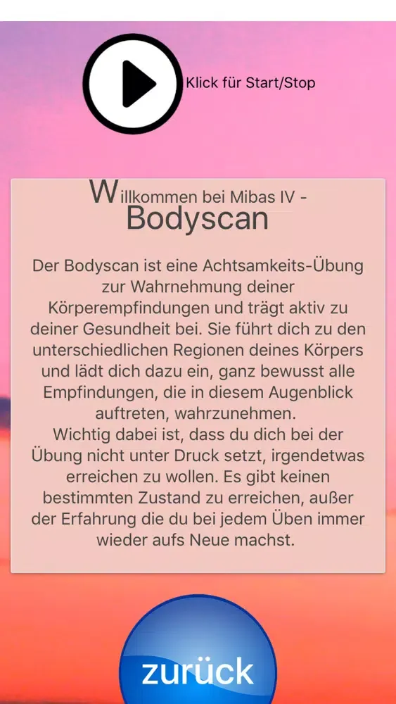 MiBas Achtsamkeit Meditationen سکرین شاٹس