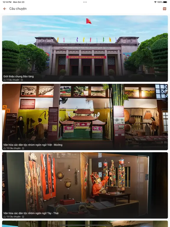 Capturas de tela do Bảo tàng VH các DT Việt Nam iPad 