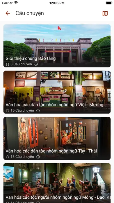 Capturas de tela do Bảo tàng VH các DT Việt Nam