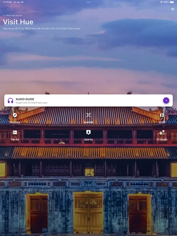 Capturas de tela do Audio Guide Huế iPad 