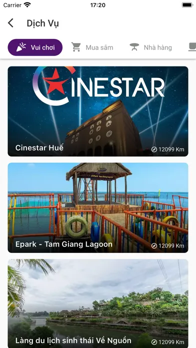 Capturas de tela do Audio Guide Huế