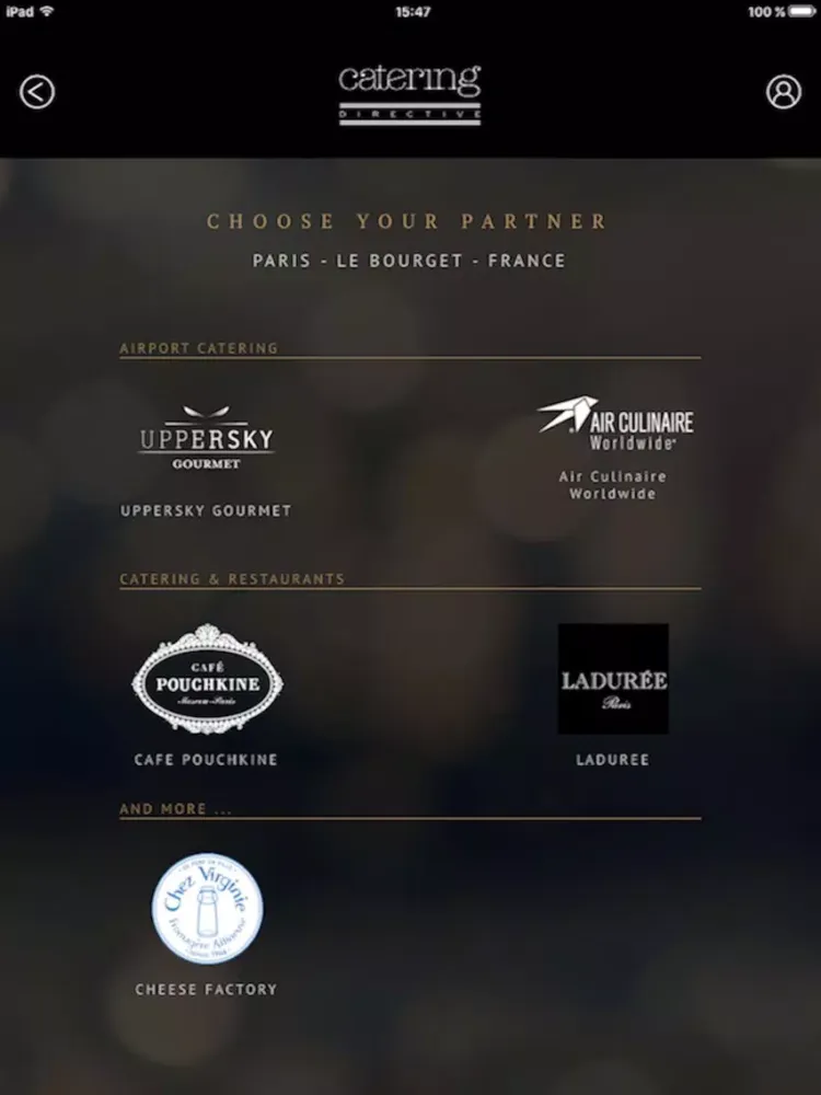 Capturas de tela do Catering Directive iPad 