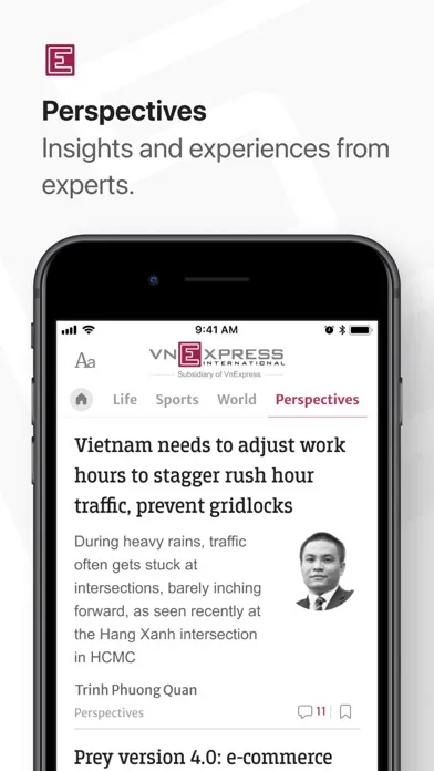 Screenshot di VnExpress: Vietnam Latest News