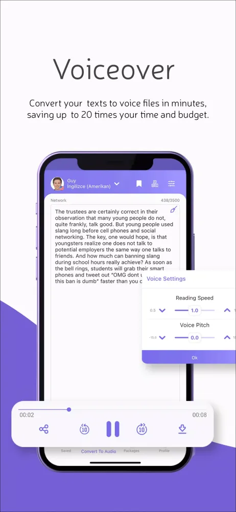 Text to speech, Speech to Text Screenshots