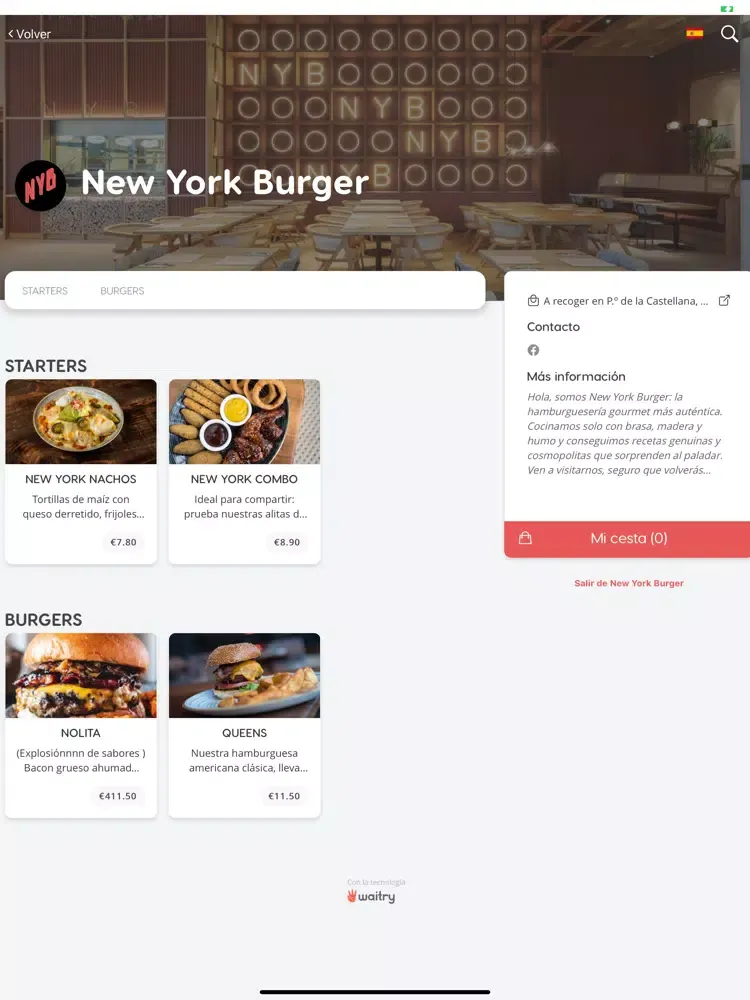 New York Burger iPad  Screenshots