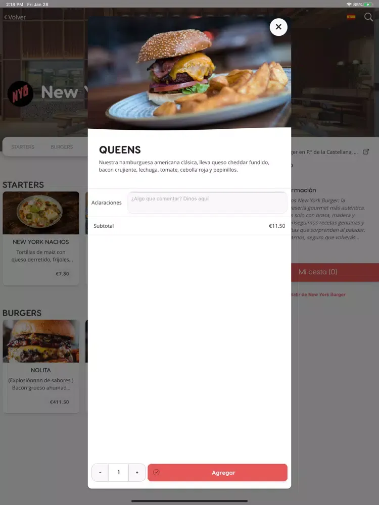 New York Burger iPad  Screenshots