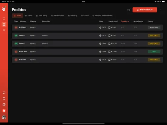 Waitry POS iPad  Screenshots