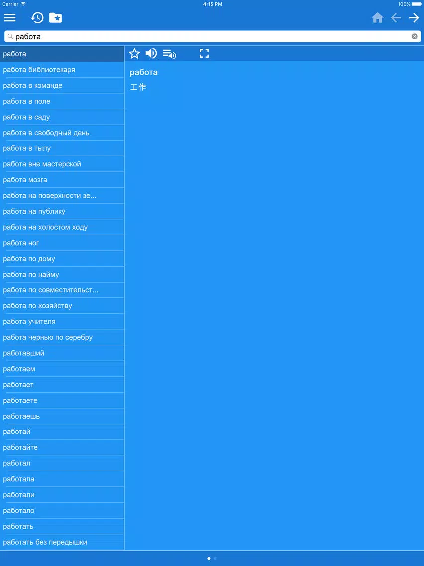 Russian Chinese Simplified dictionary iPad  স্ক্রিনশট