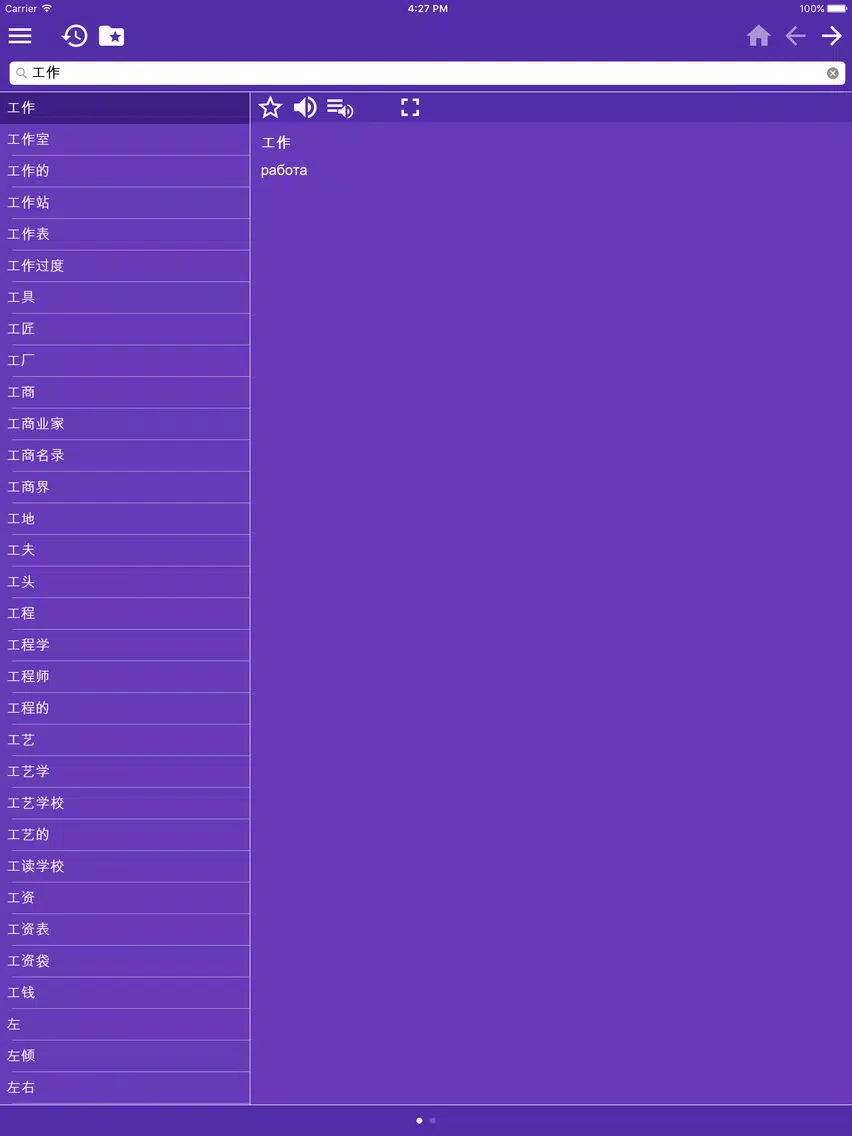 Russian Chinese Simplified dictionary iPad  স্ক্রিনশট