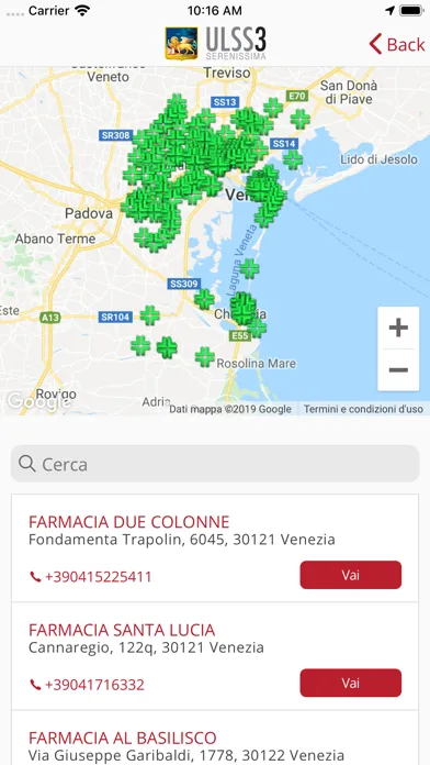 Capturas de tela do Azienda ULSS 3 Serenissima