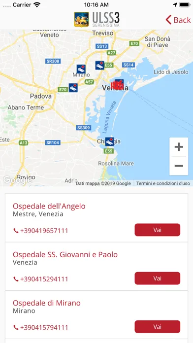 Capturas de tela do Azienda ULSS 3 Serenissima