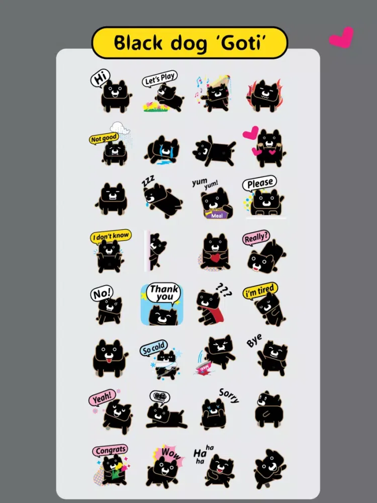 Tangkapan skrin Black Dog 'Goti' iPad 