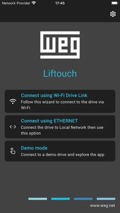 Capturas de pantalla de WEG Liftouch