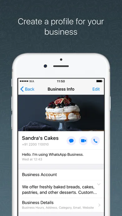 Ảnh chụp màn hình của WhatsApp Business