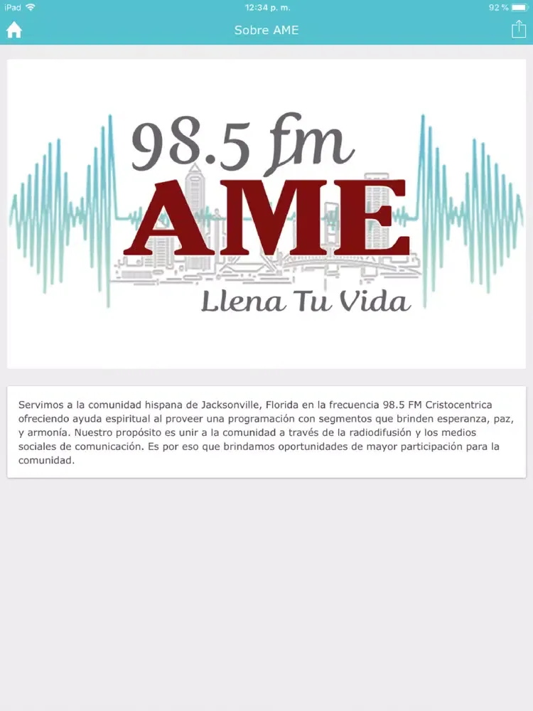 AME 98.5 FM iPad  Ekran Görüntüleri