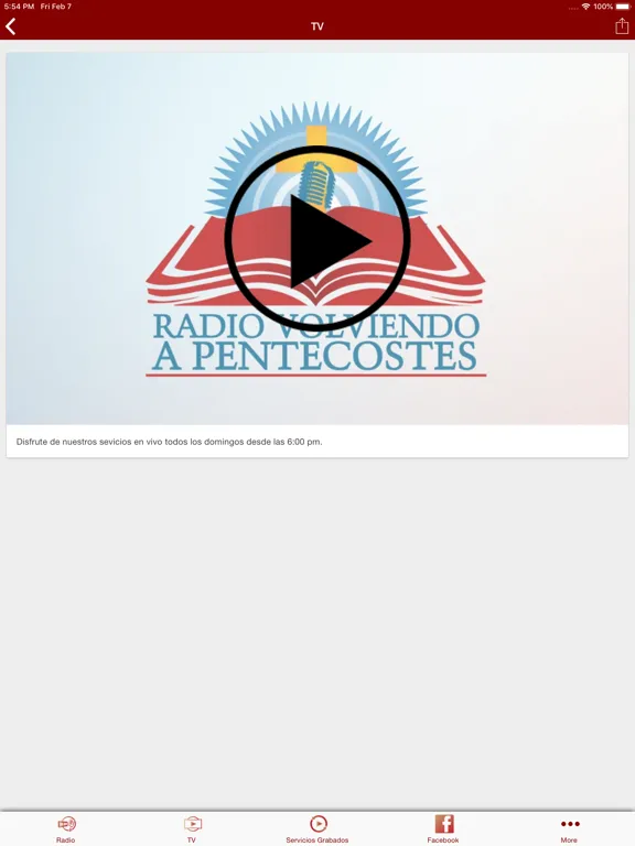 تصاویر Radio Volviendo a Pentecostés iPad 