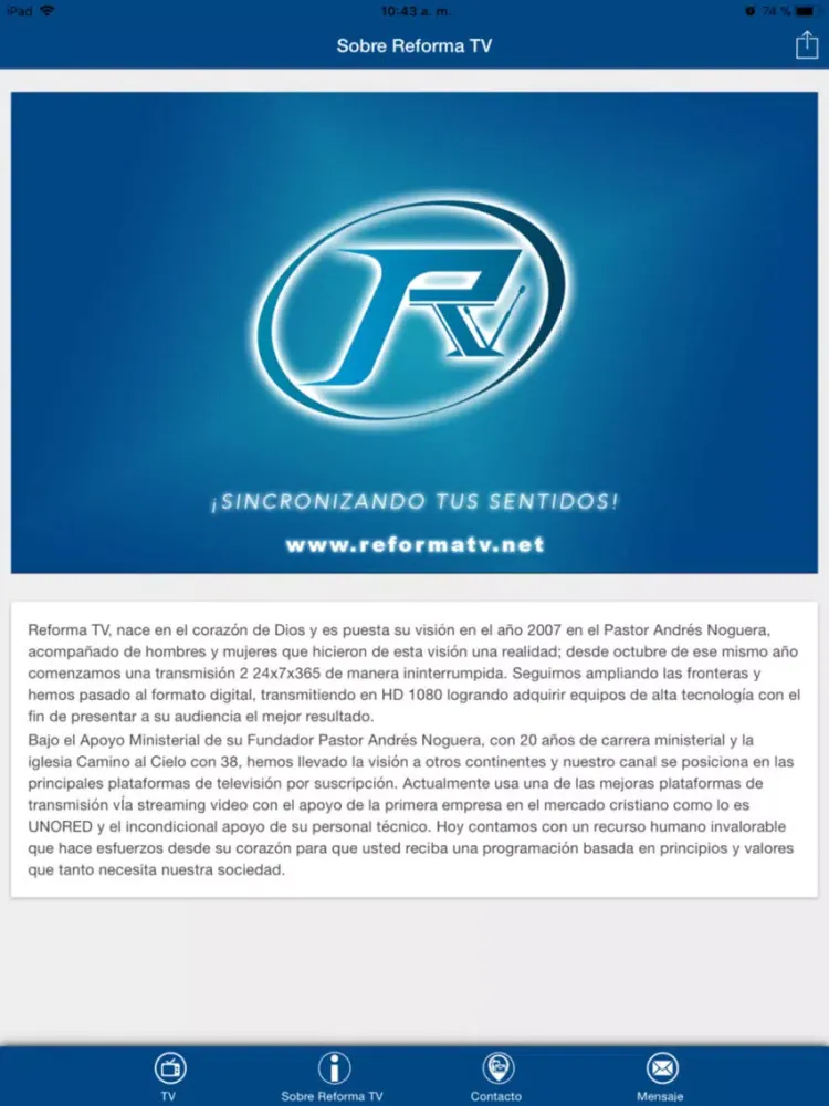 Radio Reforma TV iPad  Screenshots