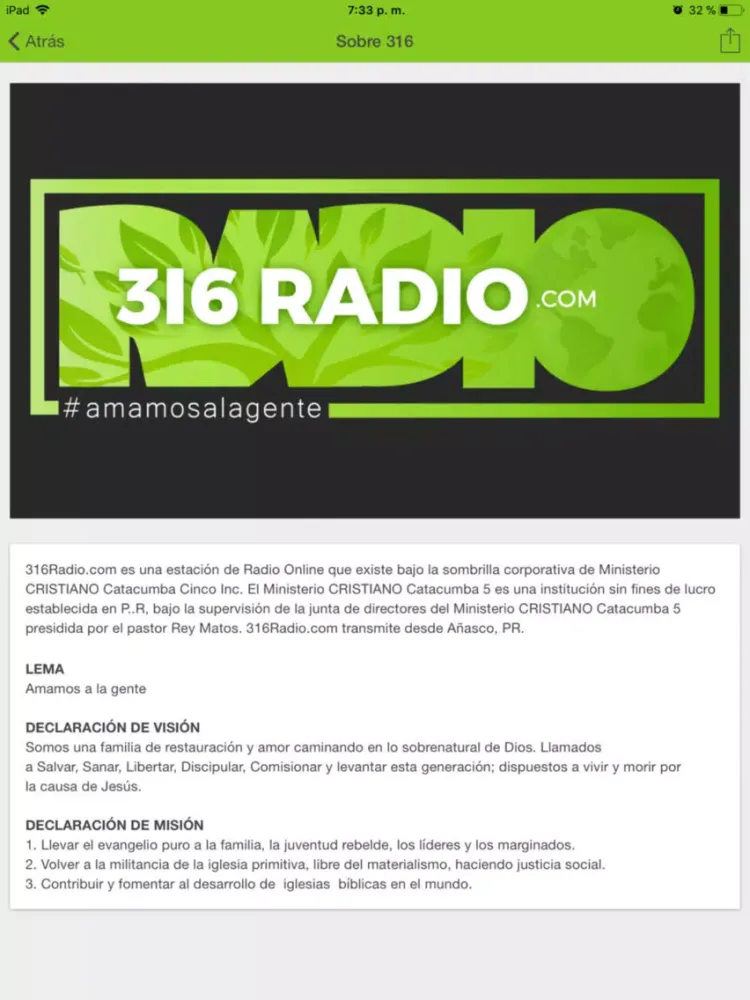 316 Radio iPad  Screenshots