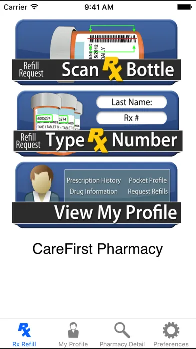 Captures d'écran de CareFirst Rx