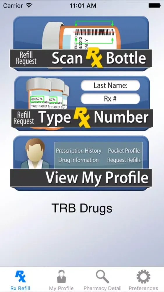 Zrzuty ekranu TRB Drugs