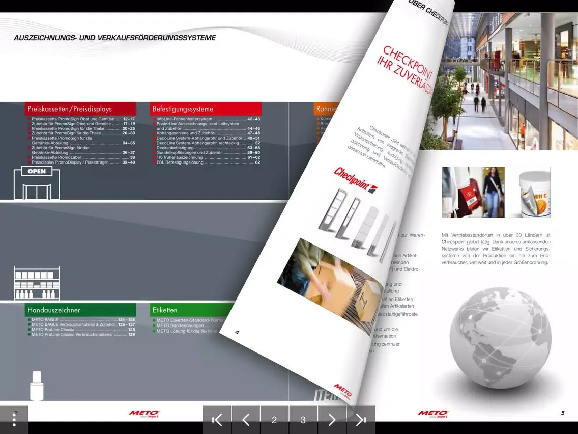 Ảnh chụp màn hình của METO Catalogue iPad 