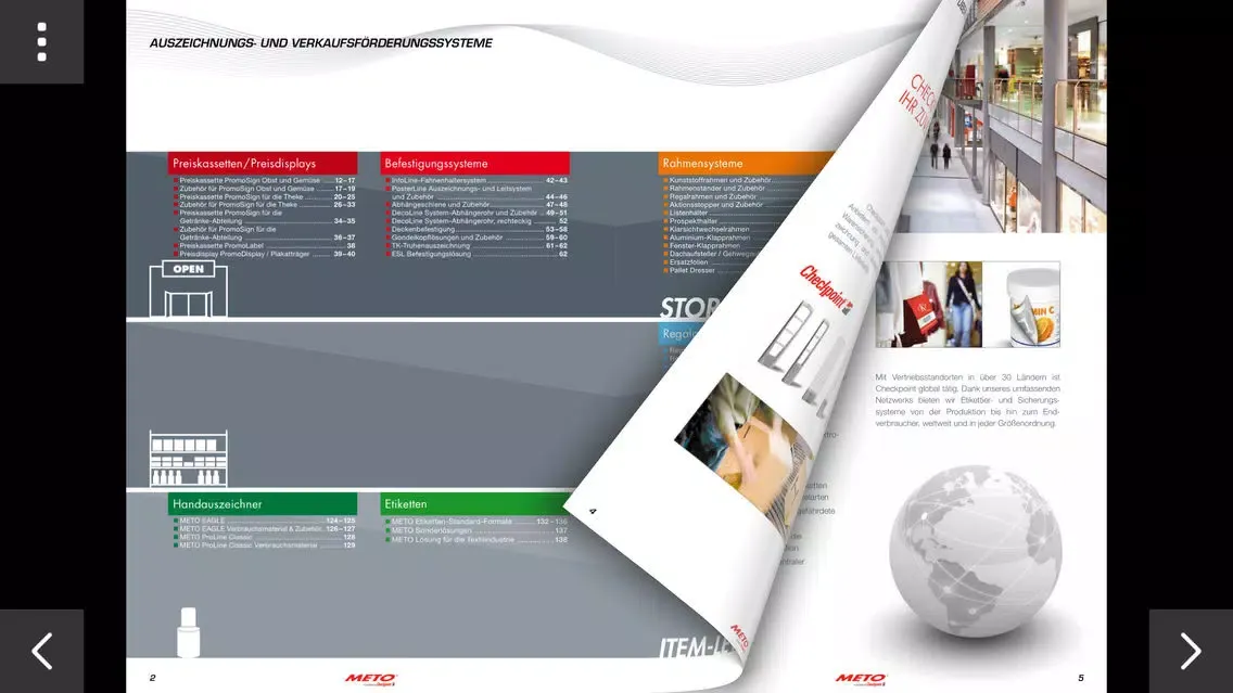 Ảnh chụp màn hình của METO Catalogue