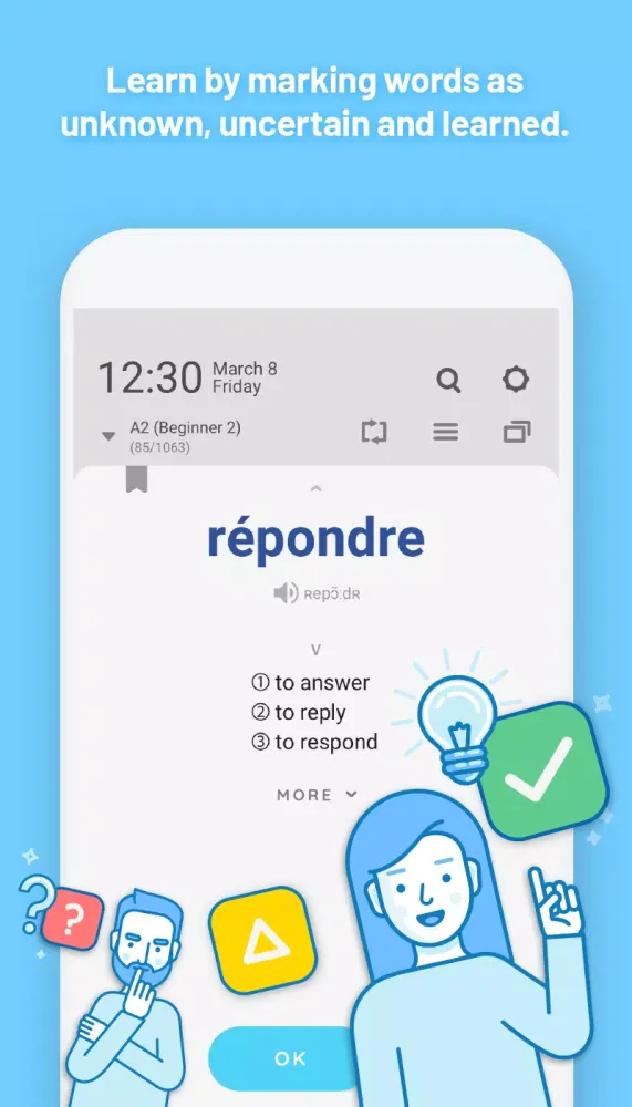 Captures d'écran de WordBit French (for English)