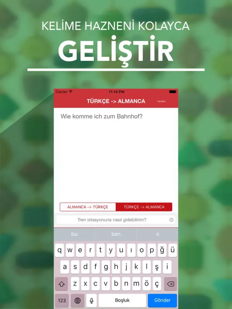 ภาพหน้าจอของ Almanca - Türkçe Sözlük & Çeviri iPad