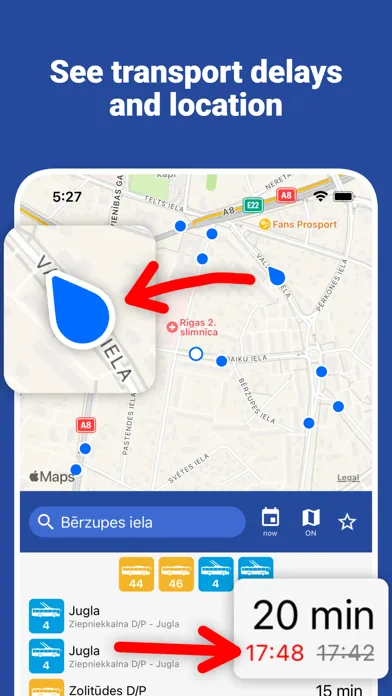 Tangkapan layar Timey: Bus & Train Timetables