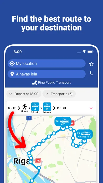 Tangkapan layar Timey: Bus & Train Timetables