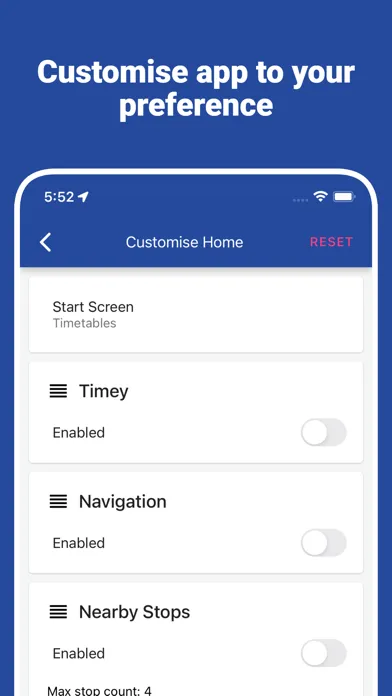Tangkapan layar Timey: Bus & Train Timetables