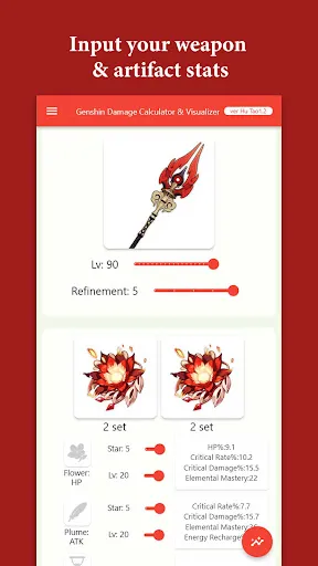 Ảnh chụp màn hình của Genshin Damage Visualizer