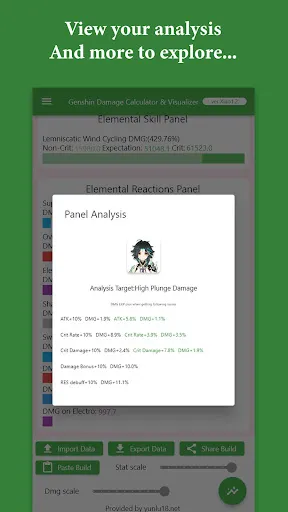 Ảnh chụp màn hình của Genshin Damage Visualizer