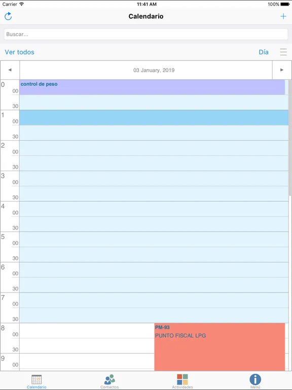 Ảnh chụp màn hình của ZAgenda Cloud iPad 