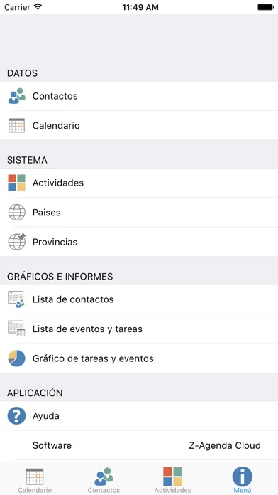 Ảnh chụp màn hình của ZAgenda Cloud