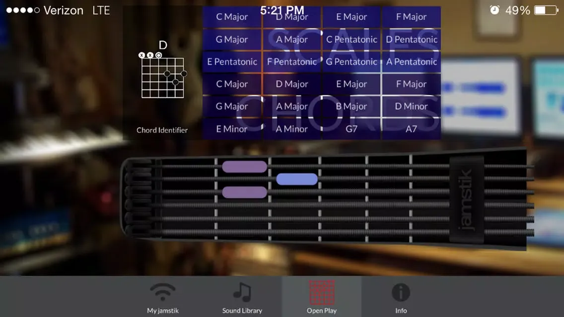 Tangkapan layar jamstik Connect